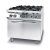 Hendi 225882 Gas cooker 4-burner with convection oven GN 1/1