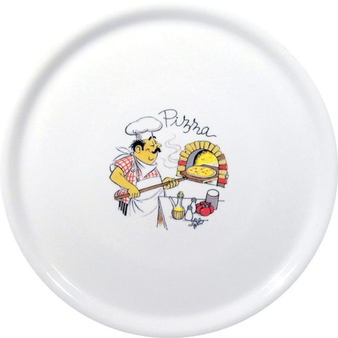 Hendi 774892 Pizzatányér, fehér porcelán, 33 cm